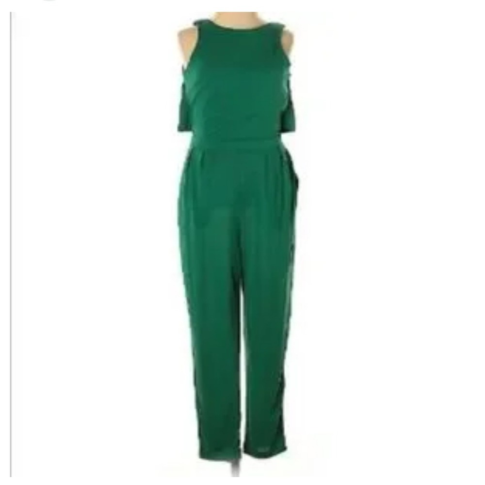 H&M Green Jumpsuit Pleated Women's Size 12